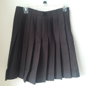 🔴FINAL Dark Brown Wool Pleaded Skirt